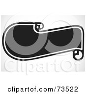 Royalty Free RF Clipart Illustration Of A Black And White Blank Banner Design Element Version 6