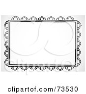 Poster, Art Print Of Black And White Border Frame With Text Space - Version 16