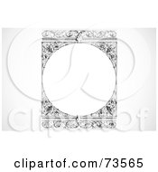 Poster, Art Print Of Black And White Blank Text Box Border - Version 24