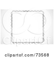 Royalty Free RF Clipart Illustration Of A Black And White Swirly Border Version 7