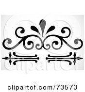 Royalty Free RF Clipart Illustration Of A Digital Collage Of Black And White Border Design Elements Version 12