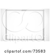 Royalty Free RF Clipart Illustration Of A Black And White Border Frame With Text Space Version 17