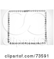 Royalty Free RF Clipart Illustration Of A Black And White Swirly Border Version 8