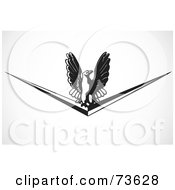Poster, Art Print Of Black And White Eagle On A Chevron