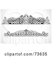 Poster, Art Print Of Digital Collage Of Black And White Border Design Elements - Version 6