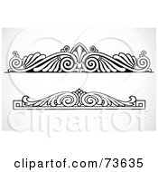 Royalty Free RF Clipart Illustration Of A Digital Collage Of Black And White Border Design Elements Version 6