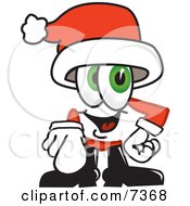 Poster, Art Print Of Santa Claus Mascot Cartoon Character Pointing At The Viewer