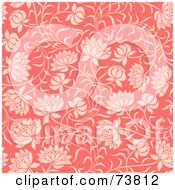 Poster, Art Print Of Seamless Background Of Pink Flowers On Slender Stems