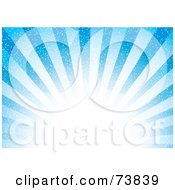 Royalty Free RF Clipart Illustration Of A Bright Blue Burst Of Sunshine With White Light