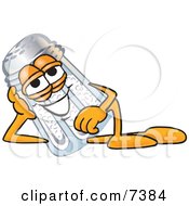 Clipart Picture Of A Salt Shaker Mascot Cartoon Character Resting His Head On His Hand