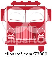Poster, Art Print Of Red And White Fire Truck