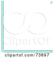 Poster, Art Print Of White Background With Bottom And Left Tulip Borders