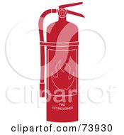 Poster, Art Print Of Red And White Fire Extinguisher