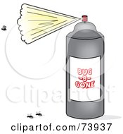 Poster, Art Print Of Gray Can Of Spraying Bug Spray And Dead Flies