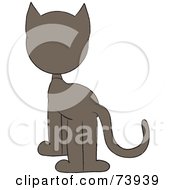 Poster, Art Print Of Brown Cat Facing Away