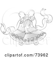 Royalty Free RF Clipart Illustration Of A White Bow With Elegant Wedding Bells by Pams Clipart