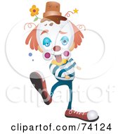Poster, Art Print Of Clumsy Party Clown With A Pot On His Head