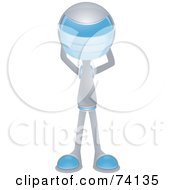 Royalty Free RF Clipart Illustration Of A Future Man Surgeon Putting On A Mask