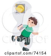 Poster, Art Print Of Little Boy Running Late To Class While A Bell Rings