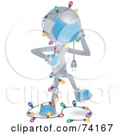 Poster, Art Print Of Future Man Tangled In Christmas Lights