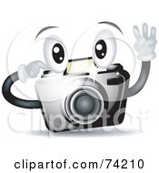 Poster, Art Print Of Friendly Camera Character Snapping A Picture
