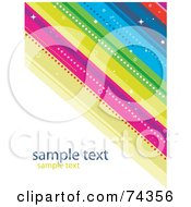 Poster, Art Print Of Diagonal Rainbow With White Space And Sample Text