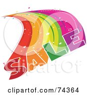 Poster, Art Print Of Colorful Sale Burst Over White