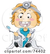 Royalty Free RF Clipart Illustration Of A Blond Baby Doctor In Uniform