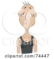 Royalty Free RF Clipart Illustration Of A Sick Man With Snot Running From His Nose