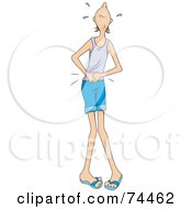 Royalty Free RF Clipart Illustration Of A Sick Man Grasping His Painful Stomach