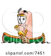 Clipart Picture Of A Bandaid Bandage Mascot Cartoon Character Rowing A Boat