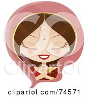 Poster, Art Print Of Bollywood Indian Woman In Prayer