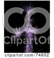 Royalty Free RF Clipart Illustration Of A 3d Alien Being Reaching Out From The Blackness Of A Screen