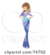 Royalty-Free (RF) Clipart Illustration of a Flirty Woman Sticking Out Her Hip by peachidesigns #COLLC74702-0137