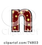Poster, Art Print Of Starry Symbol Lowercase Letter N