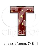 Royalty Free RF Clipart Illustration Of A Starry Symbol Capital Letter T by chrisroll