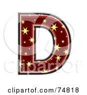 Poster, Art Print Of Starry Symbol Capital Letter D