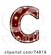 Royalty Free RF Clipart Illustration Of A Starry Symbol Capital Letter C by chrisroll