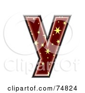 Royalty Free RF Clipart Illustration Of A Starry Symbol Lowercase Letter Y by chrisroll