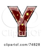 Poster, Art Print Of Starry Symbol Capital Letter Y