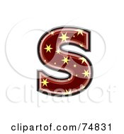 Poster, Art Print Of Starry Symbol Lowercase Letter S
