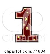 Royalty Free RF Clipart Illustration Of A Starry Symbol Number 1