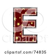 Royalty Free RF Clipart Illustration Of A Starry Symbol Capital Letter E