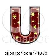 Royalty Free RF Clipart Illustration Of A Starry Symbol Capital Letter U
