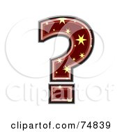 Royalty Free RF Clipart Illustration Of A Starry Symbol Question Mark by chrisroll