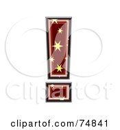Royalty Free RF Clipart Illustration Of A Starry Symbol Exclamation Point by chrisroll