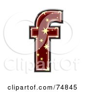 Poster, Art Print Of Starry Symbol Lowercase Letter F