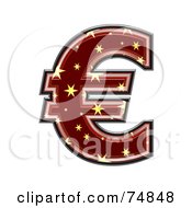 Royalty Free RF Clipart Illustration Of A Starry Symbol Euro by chrisroll