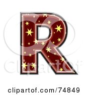 Poster, Art Print Of Starry Symbol Capital Letter R
