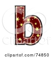 Poster, Art Print Of Starry Symbol Lowercase Letter B